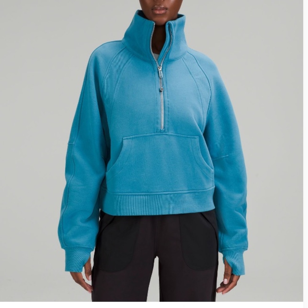 Lululemon Scuba Oversized Funnel Neck Half Zip XL/XXL Oceanic